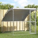  Kućica za pse s pohranom Srebrno 2 x 2 x 2 m Čelik | shoptok.hr