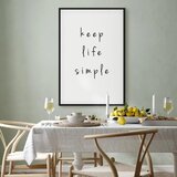  Slika - Message (1-part) - English Text in Motivational Tone 80x120 U crnom drvenom okviru | shoptok.hr