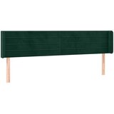  Uzglavlje s ušima tamnozeleno 163x16x78/88 cm baršunasto | shoptok.hr