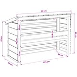  Pokrov za klima uređaj 90x40x60 cm Impregnirana borovina | shoptok.hr