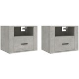 Maison Chic Stenski Dvo delni komplet Nočne omarice - Nočne mize betonsko siva 50x36x40 cm, (21690077) | Shoptok.si