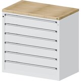ANKE omarica za pult za izdajo materiala in orodja, 6 predalov 150 mm, siva Cene