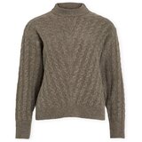 Vila Puloverji Relli Highneck Knit - Falcon Kostanjeva Cene
