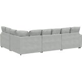  Modularna sofa s jastucima, baršunasta, svijetlosiva | shoptok.hr