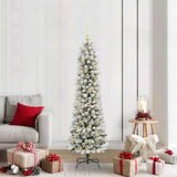 vidaXL Umestno božično drevo med 300 LED Zelena in bela 180 cm | Shoptok.si