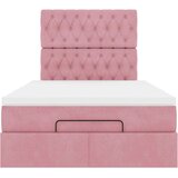 vidaXL Okvir za krevet s madracima ružičasti 120 x 190 cm baršunasti | shoptok.hr