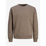 Jack & Jones Brown Mens Basic Sweatshirt Star - Men