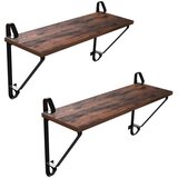  Set od 2 zidne police SHELFY braon/crna | Eponuda.com