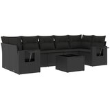  8-dijelni set vrtnih sofa od poliratana s jastucima crni | shoptok.hr