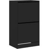 Ormarić za cipele s 2 preklopne ladice crni 60 x 42 x 108 cm | shoptok.hr