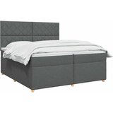  Boxspring krevet s madracem Tamnosiva 200 x 200 cm Tkanina | shoptok.hr