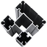 PANEL ograde 2 pcs WPC i aluminij Smeđa | Shoptok.si