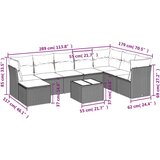  9-dijelni set vrtnih sofa od poliratana s jastucima svjetlosivi | shoptok.hr