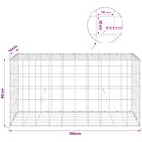  Gabion s žicom debljine 3,5 mm i mrežom 10x10 cm 100x50x50 cm | shoptok.hr