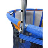  IKONKA-Trampolin za djecu s košem, visećom mrežom i boksačkom vrećom 155 cm – plavi | Shoptok.si