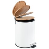 Wenko Beli koš za smneti s pedalom Tortona Bamboo, 3 l | Shoptok.si