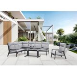 Amatio LOUNGE GARNITURA mrežasta prevleka aluminij | Shoptok.si