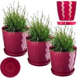 KADAX cvetlični lonec, sadilnik, pokrov, 25 cm, stojalo za rože, roza plastika, 3 kosi., (5000352715) | Shoptok.si