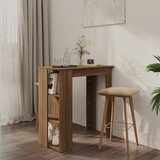 The Living Store Barska miza s polico rjavi hrast 102x50x103,5 cm iverna pl. - Barska Miza, (21836773) | Shoptok.si