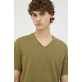 Levi's Bombažna kratka majica zelena barva | Shoptok.si