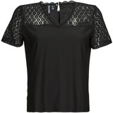 Only Majice s kratkimi rokavi ONLSILJA S/S LACE TOP JRS Črna | Shoptok.si