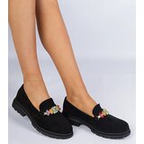 Gemre Black women's moccasins adorned with stones Liliana | shoptok.hr