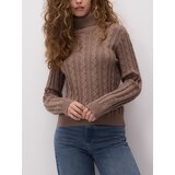 Reserved Dolčevita s ukrasnim pletivom - boja kave | shoptok.hr
