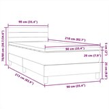 vidaXL Box spring postelja z vzmetnico črna 90x210 cm žamet | Shoptok.si