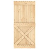  Klizna vrata 95 x 210 cm Čvrsta borovina (neobrađena) | shoptok.hr