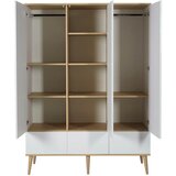 Qu-ax trokrilni ormar flow white & oak | shoptok.hr