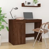 vidaXL Pisalna miza rjav hrast 100x49x75 cm inženirski les Cene