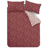 Catherine Lansfield Crvena flanelska posteljina za bračni krevet 200x200 cm Grace Floral Leaf – | shoptok.hr