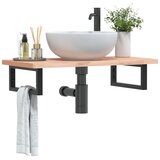  Nosači polica za umivaonik 2 kom crni pravokutni čelični Crna 15 x 35 cm Cene