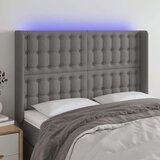  LED posteljno vzglavje temno sivo 147x16x118/128 cm blago, (20737609) Cene