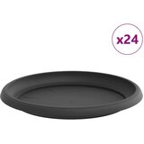  Krožni cvetlični pladenj 24 pcs Črna Ø 23,5 x 2,5 cm Plastika, (5000207332) | Shoptok.si