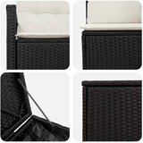  Set sofe 7 kom. Crna i krem-bijela 120 x 62 x 69 cm | Shoptok.si
