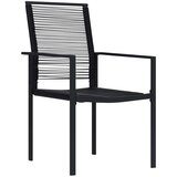 Maison Chic Vrtni stoli - Stol za vrt 4 kosi PVC ratan črni JS1555, (21877513) | Shoptok.si