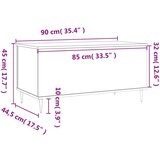 vidaXL Stolić za kavu boja hrasta 90 x 44 5 x 45 cm konstruirano drvo | shoptok.hr