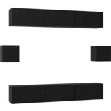  Set TV komoda Zidne Ostalo s pohranom s vratima 8 pcs Crni hrast 60 x 30 x 30 cm | shoptok.hr