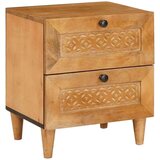 vidaXL Nočna omarica s predalom 2 pcs Svetlo rjava 40 x 33 x 46 cm | Shoptok.si