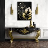  Zlatni dodir na platnu pleše lišće vetra (elegance reborn) | ePonuda.com