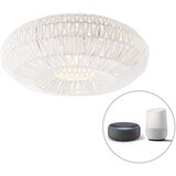 QAZQA Pametna retro stropna svetilka bela vključno z WiFi A60 - Lina | Shoptok.si