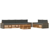vidaXL Zunanja garnitura za sedenje 7 pcs Naravna in antracitna, (5000279505) | Shoptok.si
