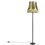 QAZQA Retro stoječa svetilka črna z babičinim odtenkom zelena 45 cm - Simplo Cene