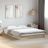 vidaXL Posteljni okvir sonoma hrast 140x200 cm inženirski les | Shoptok.si