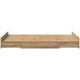 Krevet s ladicama s uzglavljem Umjetnički hrast 120 x 200 cm | Eponuda.com