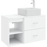 vidaXL Komplet pohištva za kopalnico 2 pcs Bela Inženirski les, (5000245168) | Shoptok.si