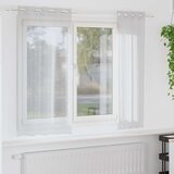 Voile zavjesa 2 pcs Svijetlo siva 175 x 140 cm Poliester Cijene