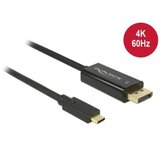 Delock USB-C® / DisplayPort adapterski kabel USB-C® vtič\, DisplayPort vtič 3.00 m črna 85257 pozlačeni konektorji USB-C®-Display kabel, (20417867) | Shoptok.si