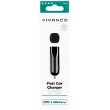 Vivanco Auto punjač 62248, 2x USB 2,4A, max. 3.4A/17W, crni | shoptok.hr